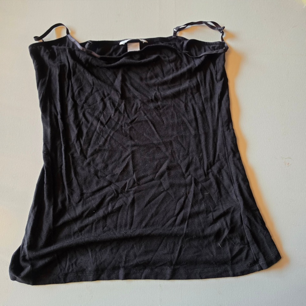 HM Black Camisole Adjustable Spaghetti Strap Scoop Neck Stretch Tank Top Small